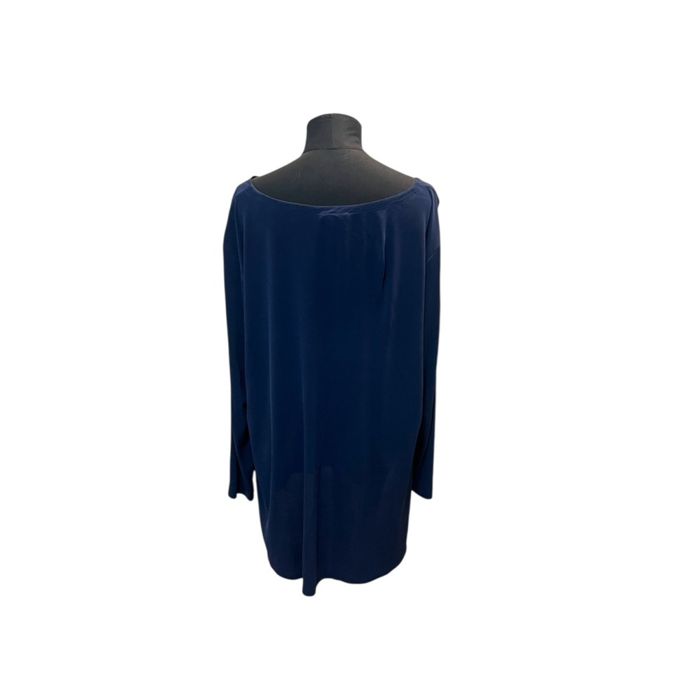 π ππππππ π
πππππ Navy Silk Long Sleeve Tunic Top | 2X - Picture 3 of 6